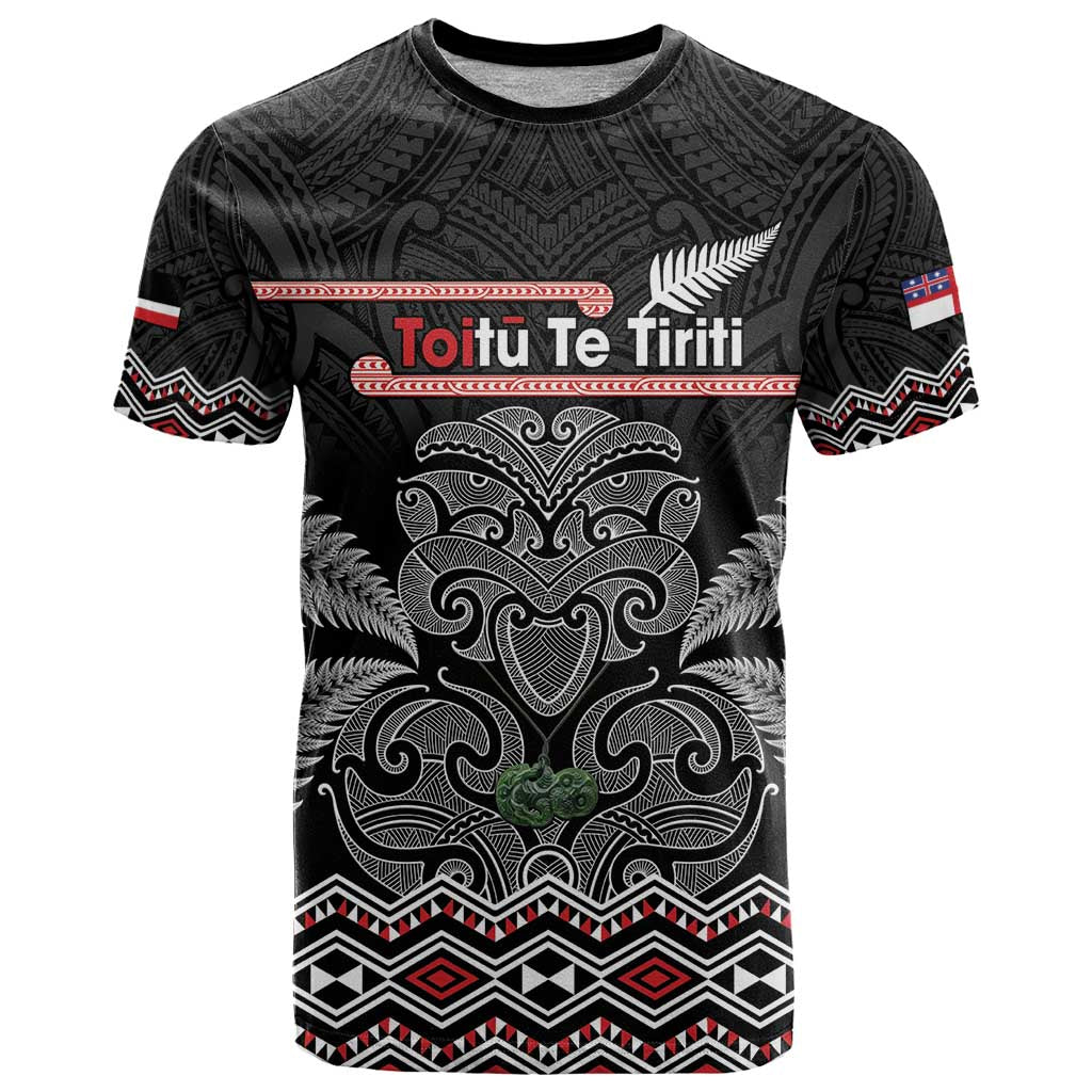 Aotearoa Toitu Te Tiriti T Shirt Stand Together! Stand Stronger! - NZ Tiki LT14 Black - Polynesian Pride
