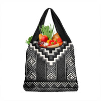 Black Taniko Aotearoa Grocery Bag Niho Taniwha Mix Poutama LT14 1-pack One Size Black - Polynesian Pride