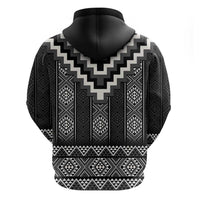Black Taniko Aotearoa Hoodie Niho Taniwha Mix Poutama LT14 - Polynesian Pride