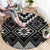 Black Taniko Aotearoa Round Carpet Niho Taniwha Mix Poutama