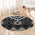 Black Taniko Aotearoa Round Carpet Niho Taniwha Mix Poutama