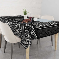 Black Taniko Aotearoa Tablecloth Niho Taniwha Mix Poutama LT14 - Polynesian Pride