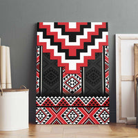 Red Taniko Aotearoa Canvas Wall Art Niho Taniwha Mix Poutama LT14 - Polynesian Pride