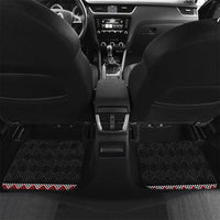 Red Taniko Aotearoa Car Mats Niho Taniwha Mix Poutama LT14 Set 2pcs - Back Red - Polynesian Pride