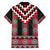 Red Taniko Aotearoa Family Matching Summer Maxi Dress and Hawaiian Shirt Niho Taniwha Mix Poutama LT14