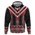 Red Taniko Aotearoa Hoodie Niho Taniwha Mix Poutama LT14