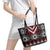 Red Taniko Aotearoa Leather Tote Bag Niho Taniwha Mix Poutama