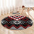 Red Taniko Aotearoa Round Carpet Niho Taniwha Mix Poutama