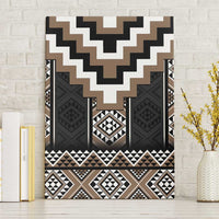 Brown Taniko Aotearoa Canvas Wall Art Niho Taniwha Mix Poutama LT14 Without Frame Brown - Polynesian Pride