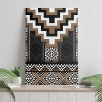 Brown Taniko Aotearoa Canvas Wall Art Niho Taniwha Mix Poutama LT14 - Polynesian Pride