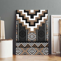 Brown Taniko Aotearoa Canvas Wall Art Niho Taniwha Mix Poutama LT14 - Polynesian Pride