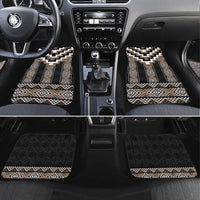 Brown Taniko Aotearoa Car Mats Niho Taniwha Mix Poutama LT14 Set 4pcs Brown - Polynesian Pride