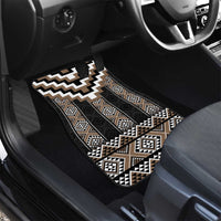 Brown Taniko Aotearoa Car Mats Niho Taniwha Mix Poutama LT14 - Polynesian Pride