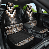 Brown Taniko Aotearoa Car Seat Cover Niho Taniwha Mix Poutama LT14 One Size Brown - Polynesian Pride