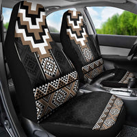 Brown Taniko Aotearoa Car Seat Cover Niho Taniwha Mix Poutama LT14 - Polynesian Pride