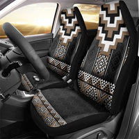 Brown Taniko Aotearoa Car Seat Cover Niho Taniwha Mix Poutama LT14 - Polynesian Pride