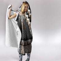 Brown Taniko Aotearoa Hooded Blanket Niho Taniwha Mix Poutama LT14 - Polynesian Pride