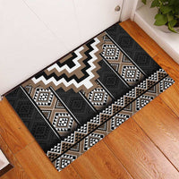 Brown Taniko Aotearoa Rubber Doormat Niho Taniwha Mix Poutama LT14 - Polynesian Pride