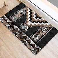 Brown Taniko Aotearoa Rubber Doormat Niho Taniwha Mix Poutama LT14 - Polynesian Pride