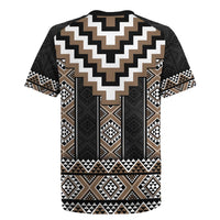 Brown Taniko Aotearoa Rugby Jersey Niho Taniwha Mix Poutama LT14 - Polynesian Pride