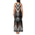 Brown Taniko Aotearoa Tank Maxi Dress Niho Taniwha Mix Poutama