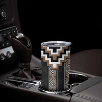 Brown Taniko Aotearoa Tumbler Cup Niho Taniwha Mix Poutama LT14 - Polynesian Pride