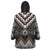 Brown Taniko Aotearoa Wearable Blanket Hoodie Niho Taniwha Mix Poutama