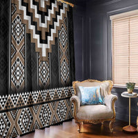 Brown Taniko Aotearoa Window Curtain Niho Taniwha Mix Poutama LT14 - Polynesian Pride