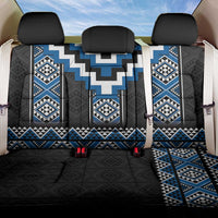 Blue Taniko Aotearoa Back Car Seat Cover Niho Taniwha Mix Poutama LT14 One Size Blue - Polynesian Pride