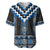 Blue Taniko Aotearoa Baseball Jersey Niho Taniwha Mix Poutama LT14