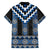 Blue Taniko Aotearoa Family Matching Off Shoulder Short Dress and Hawaiian Shirt Niho Taniwha Mix Poutama LT14