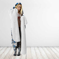 Blue Taniko Aotearoa Hooded Blanket Niho Taniwha Mix Poutama LT14 - Polynesian Pride