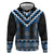 Blue Taniko Aotearoa Hoodie Niho Taniwha Mix Poutama LT14