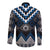 Blue Taniko Aotearoa Long Sleeve Button Shirt Niho Taniwha Mix Poutama