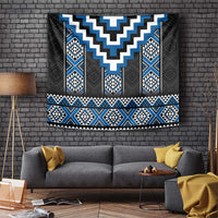 Blue Taniko Aotearoa Tapestry Niho Taniwha Mix Poutama LT14 Blue - Polynesian Pride