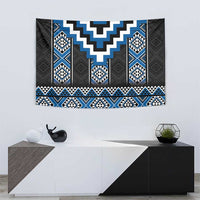 Blue Taniko Aotearoa Tapestry Niho Taniwha Mix Poutama LT14 - Polynesian Pride