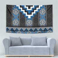 Blue Taniko Aotearoa Tapestry Niho Taniwha Mix Poutama LT14 - Polynesian Pride