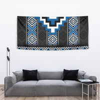Blue Taniko Aotearoa Tapestry Niho Taniwha Mix Poutama LT14 - Polynesian Pride