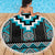 Turquoise Taniko Pattern Aotearoa Beach Blanket Niho Taniwha Mix Poutama