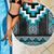 Turquoise Taniko Pattern Aotearoa Beach Blanket Niho Taniwha Mix Poutama