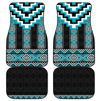 Turquoise Taniko Pattern Aotearoa Car Mats Niho Taniwha Mix Poutama LT14 - Polynesian Pride