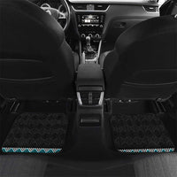Turquoise Taniko Pattern Aotearoa Car Mats Niho Taniwha Mix Poutama LT14 Set 2pcs - Back Turquoise - Polynesian Pride