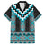 Turquoise Taniko Pattern Aotearoa Hawaiian Shirt Niho Taniwha Mix Poutama LT14