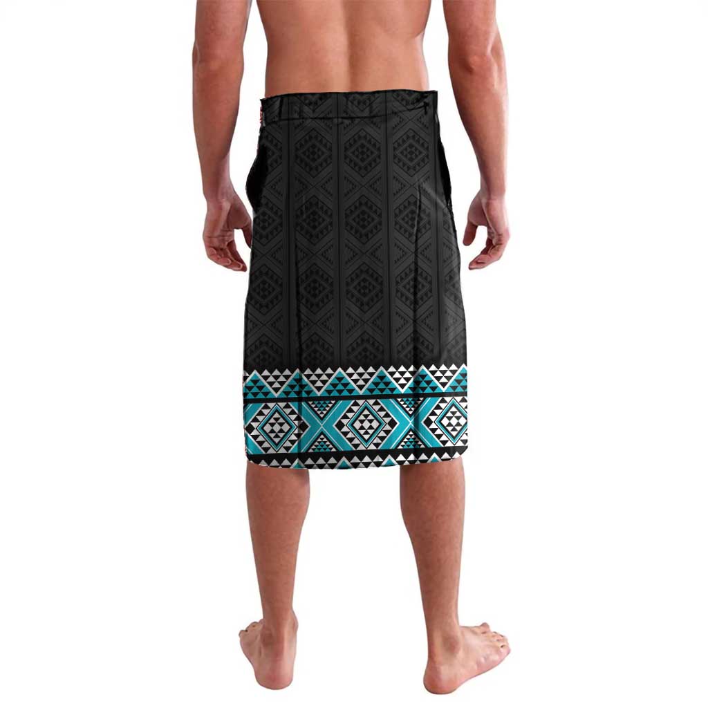 Turquoise Taniko Pattern Aotearoa Lavalava Niho Taniwha Mix Poutama LT14 - Polynesian Pride