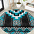 Turquoise Taniko Pattern Aotearoa Round Carpet Niho Taniwha Mix Poutama