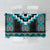 Turquoise Taniko Pattern Aotearoa Tablecloth Niho Taniwha Mix Poutama