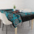 Turquoise Taniko Pattern Aotearoa Tablecloth Niho Taniwha Mix Poutama