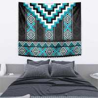 Turquoise Taniko Pattern Aotearoa Tapestry Niho Taniwha Mix Poutama LT14 - Polynesian Pride