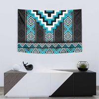 Turquoise Taniko Pattern Aotearoa Tapestry Niho Taniwha Mix Poutama LT14 - Polynesian Pride