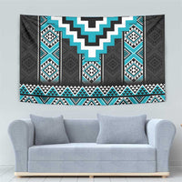 Turquoise Taniko Pattern Aotearoa Tapestry Niho Taniwha Mix Poutama LT14 - Polynesian Pride